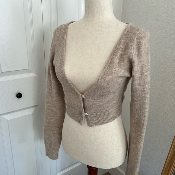 beige botany Sweaters - Breath of youth cardigan cropped MEDIUM